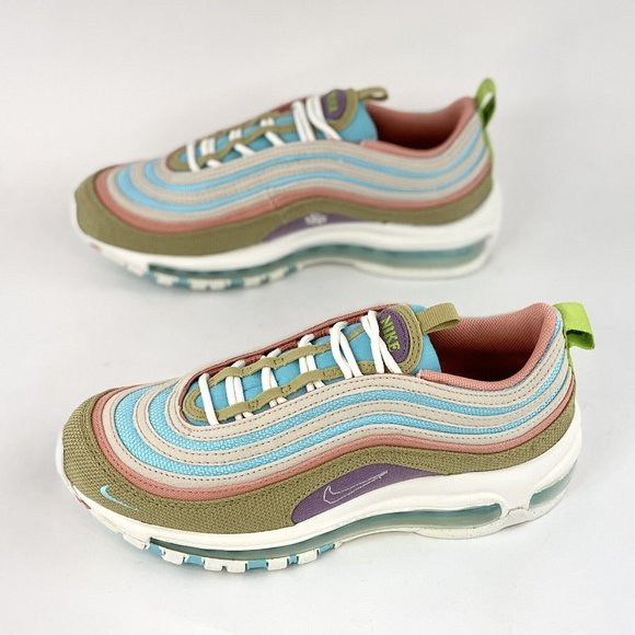 Nike Air Max 97 SE Sun Club Womens Sneakers Shoes Blue White Pink Tan DQ4126 400 - Picture 3 of 12